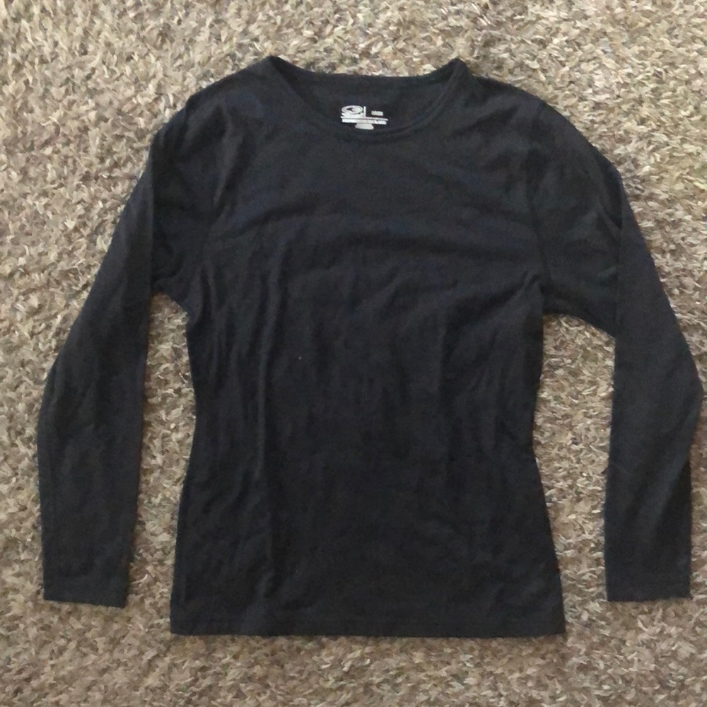 Black Performance Base Layer Long Sleeve Shirt